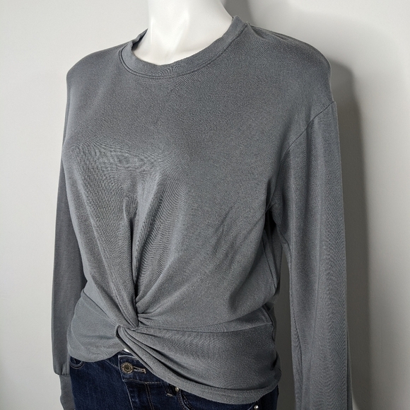Sundry grey knotted long sleeve sweatshirt S - Picture 2 of 10